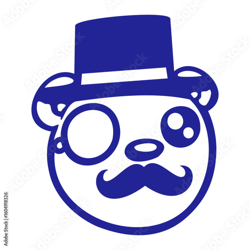 Bear Sir Gentleman Mr. rich Monocle Glasses Top Hat