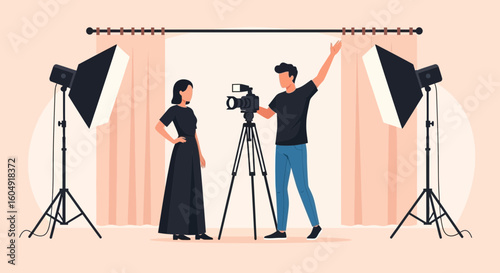 Behind The Scenes Capturing Fashion In The Studio With Photographer And Model