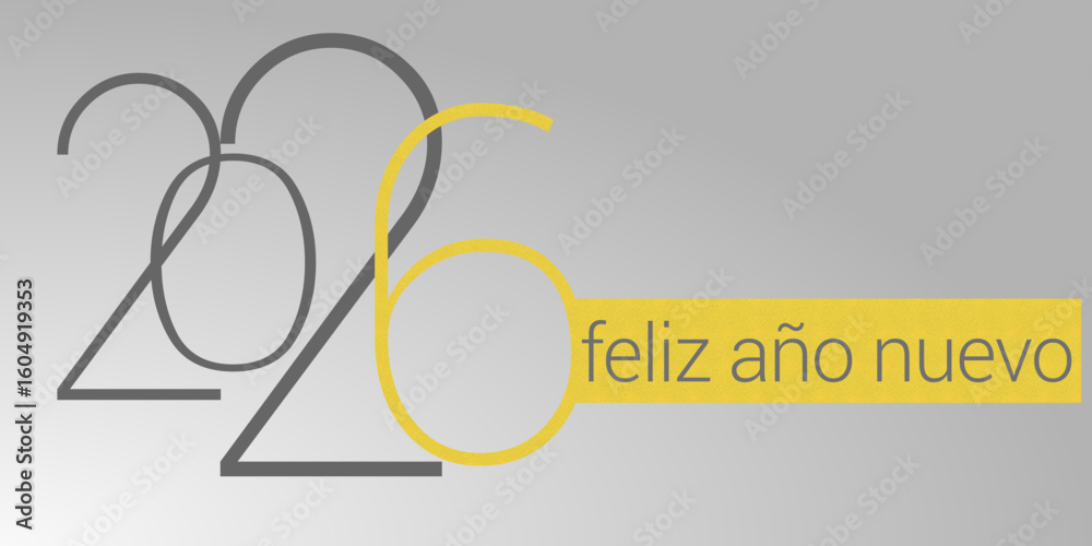 Obraz premium 2026 - feliz año nuevo