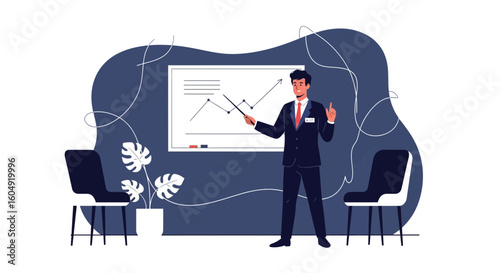 Business Presentation Shows Positive Growth And Future Opportunities