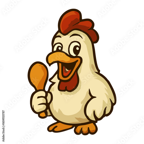 Aggressive Chicken Mascot Vector: Premium Branding Solution for Quick-Service Restaurants and Energy Promotions.