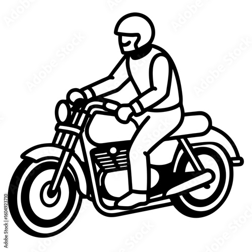 Biker Riding clip art preview