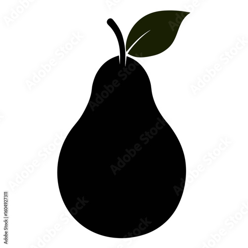pear silhouette vector illustration
