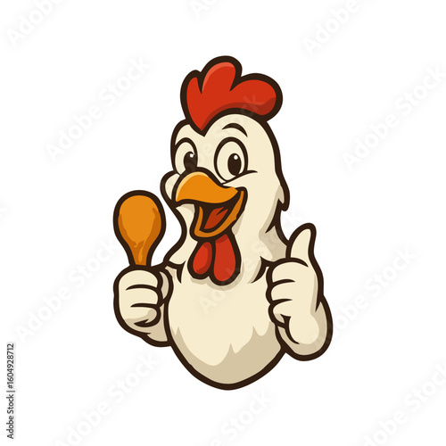 High-Energy Rooster Mascot Vector: Dynamic Poultry Character for Competitive QSR Branding and Sports Logos