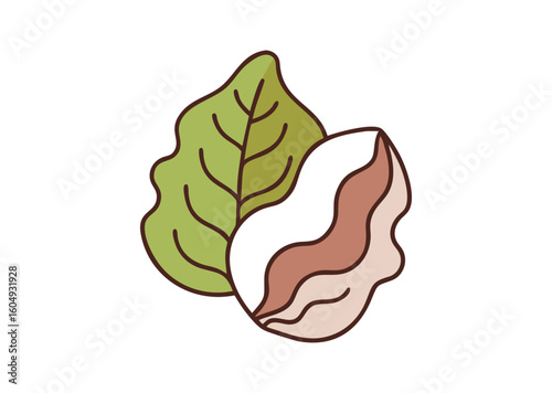 Onstream deliciosa leaf Vector Illustration