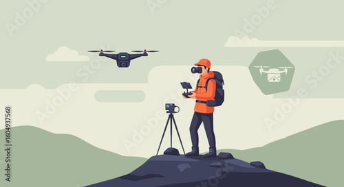 Capturing Landscapes With Drones Remote Control Technology For Aerial Videography