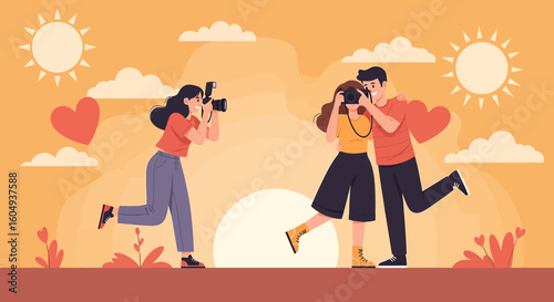 Capturing Love A Photographer's Delight In A Heartfelt Romantic Moment