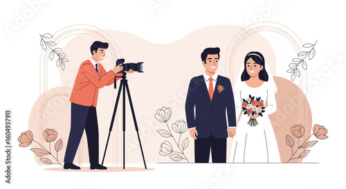 Capturing The Moment Young Couple Photoshoot On Their Wedding Day