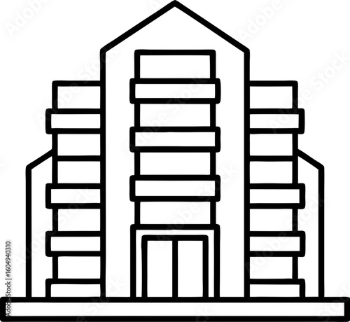 condominium line art collection, lineart condo