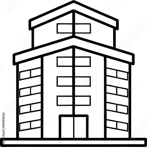 condominium line art collection, lineart condo