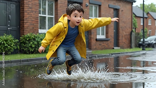 The boy playing