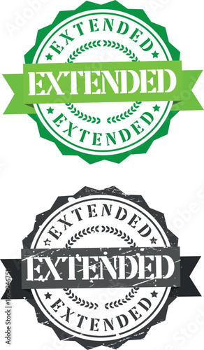 Extended Stamp Seal Typography Vector design