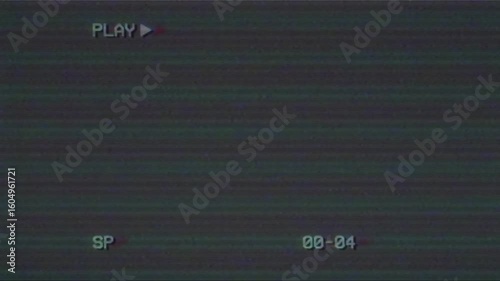 VHS Analog Abstract Digital Animation. Old TV. Bad interference. Retro 80s, 90s.
