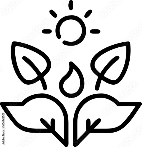 ecosystem vector icon on white or transparent background. Environment Stroke icon collections. Editable Stroke icon collection vector Outline icon.