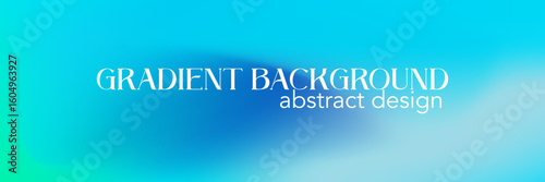 Gradient mesh aqua marine smooth background. Blue gradient mesh aquamarine teal abstract design. Emerald color bg. Vector illustration