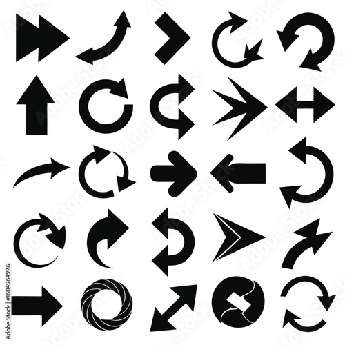 A set of arrows collection with flat design