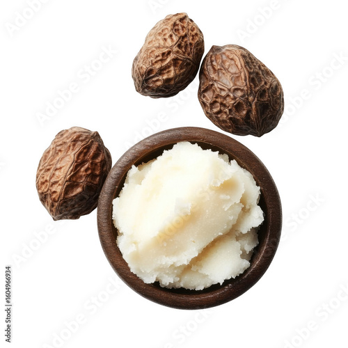 A shea nuts butter isolated [Transparent Background PNG].