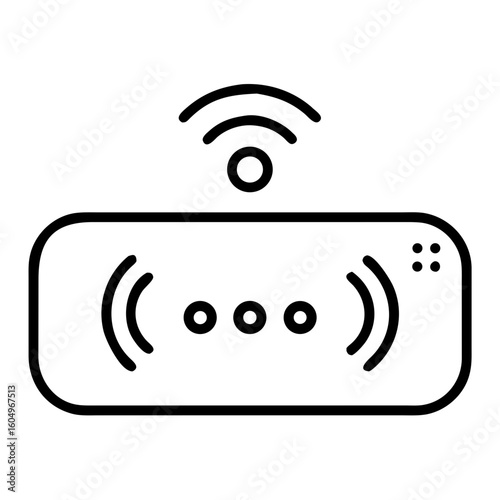 Bluetooth speaker isolated icon on transparent background  