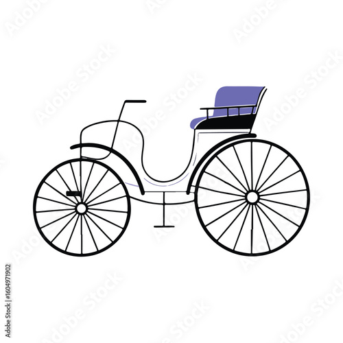 old-fashioned two-wheeled bicycle