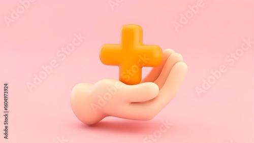 hand holding a cross