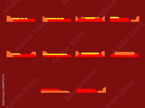 Retro UI Tab Shapes for Headers