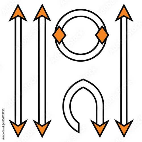 A set of arrows collection with flat design