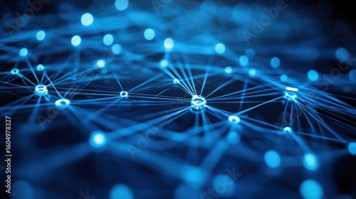 Abstract Visualization of Decentralized Insurance System Concept