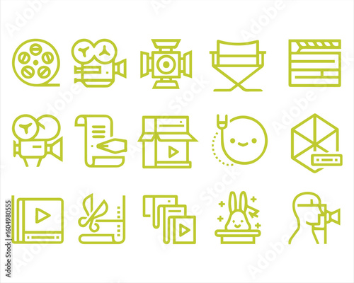 Video production related, pixel perfect, editable stroke, up scalable vector icon