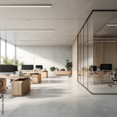 Modern open-plan office with natural light (1)