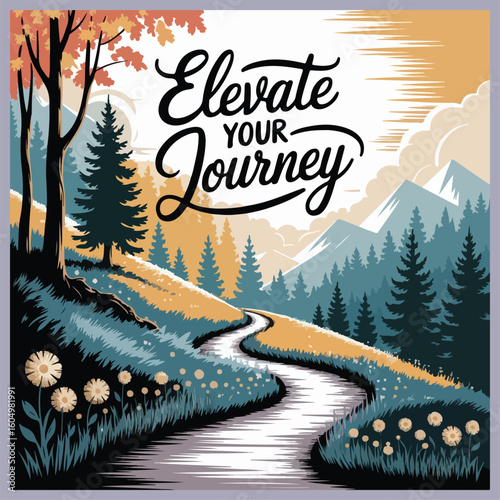 Sleek, modern flyer design inspiring personal growth with bold visuals and empowering, uplifting message

