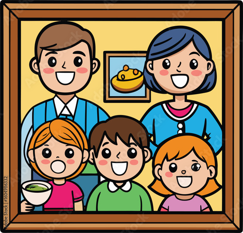Comic-Style Family Day Timeline – Morning to Evening Moments