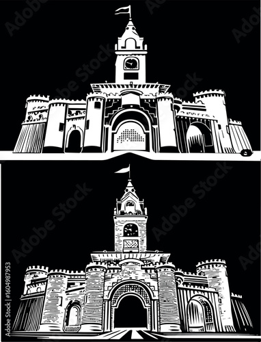 
Loja City Gate vector illustration