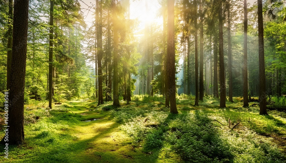 Obraz premium forest in sunny day