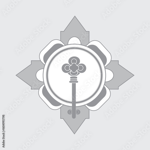 logo with key symbol