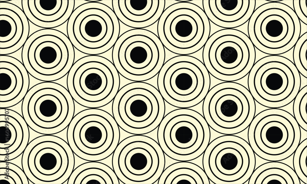 Naklejka premium abstract black colour geometry circle pattern with beegie colour background.