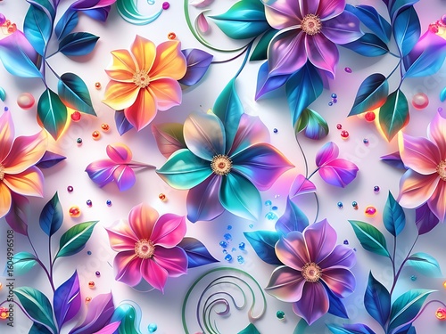 Vibrant Floral Seamless Pattern. (1)