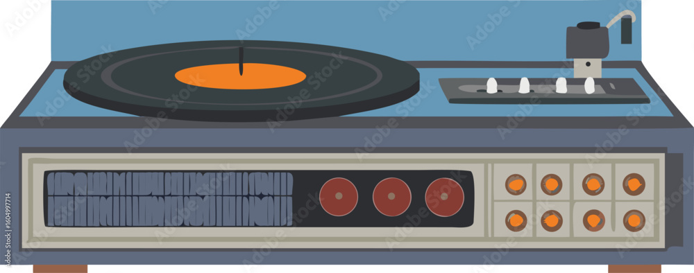 Obraz premium retro portable radio equipment car sound