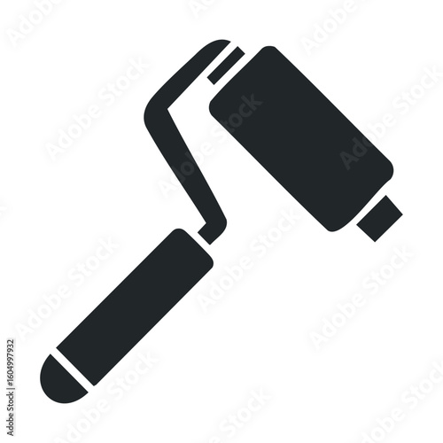 Wooden gavel icon on white background