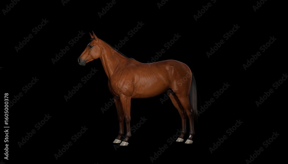 Obraz premium Digital rendering of a horse