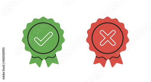 Check Mark and Cross Icons on Ribbons
