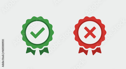 Green Checkmark and Red X Validation Icons