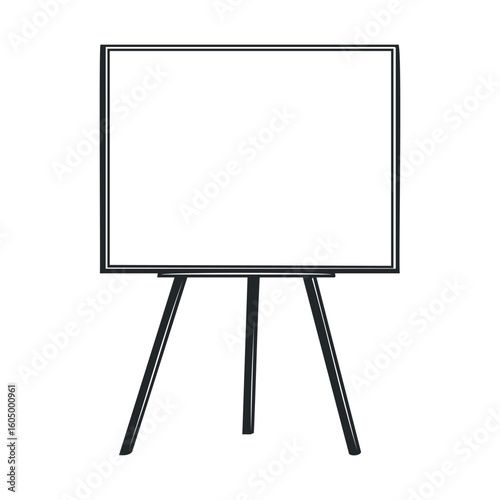 Blank easel with tripod stand for art and presentations
