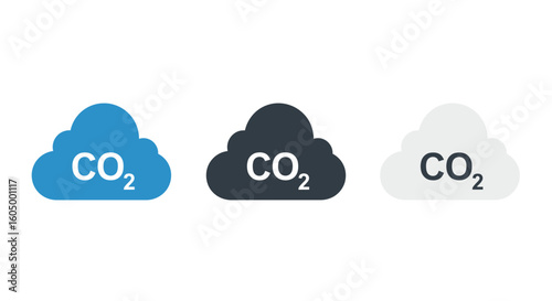 Carbon Dioxide Emissions Icon Set