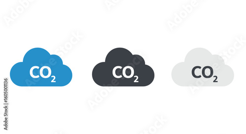 Carbon Dioxide Emissions Icon Set