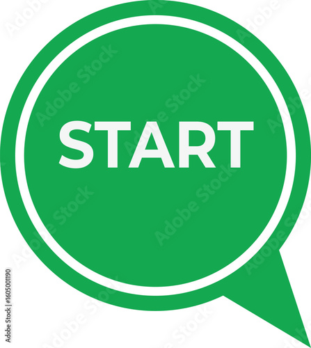Green Start Button Icon PNG – Circular UI Launch Symbol