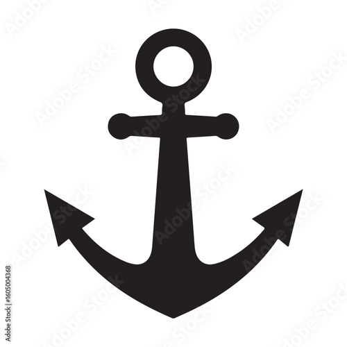 anchor icon vector illustration on white background