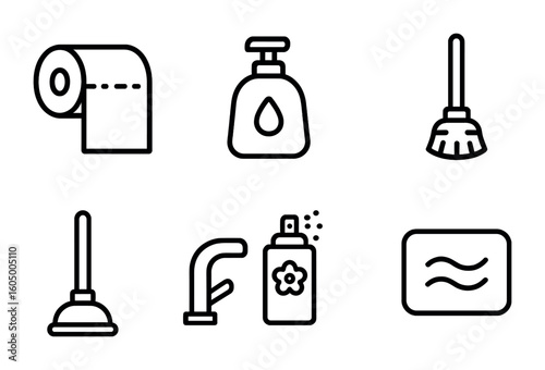 Bathroom Essentials Icons