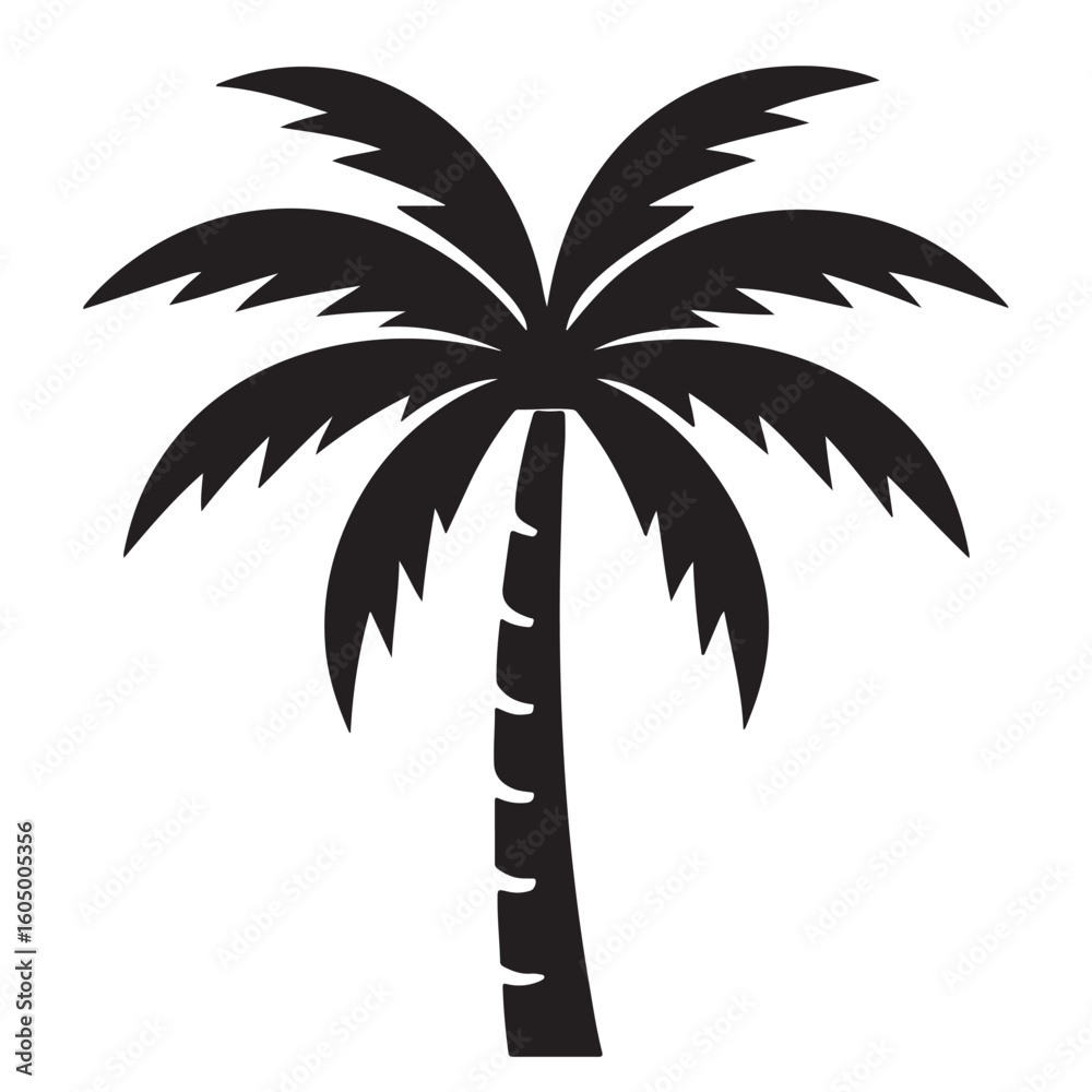 Fototapeta premium Palm Tree Silhouette Clipart
