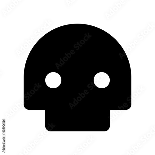 Simple skull icon, solid fill symbol for death, danger, or poison Free Download Simple skull icon, solid fill symbol for death, danger, or poison - GFXLoad