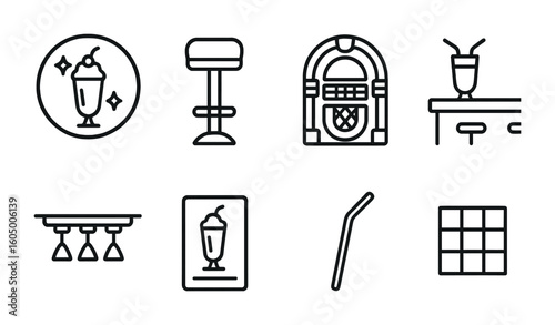 Retro Milkshake Icons